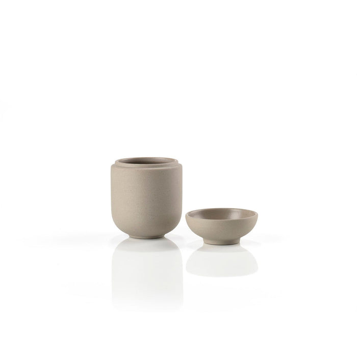 Zone Denmark Gefäß mit Deckel Sensu 6,5 x 9 cm Taupe