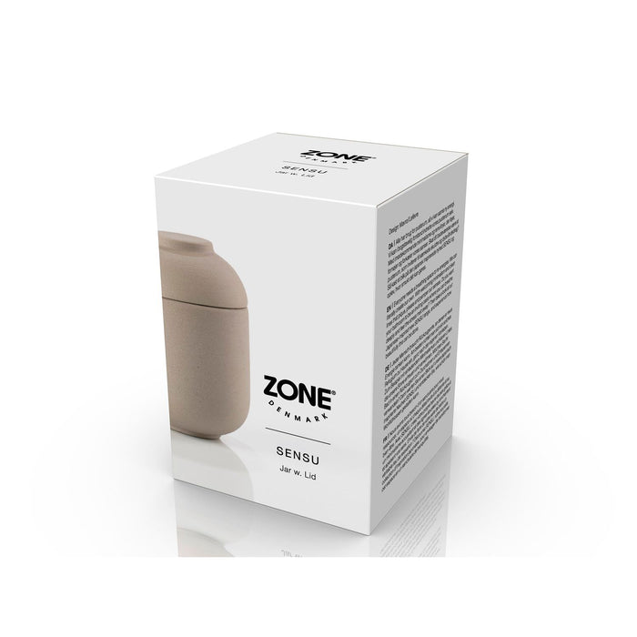 Zone Denmark Gefäß mit Deckel Sensu 6,5 x 9 cm Taupe
