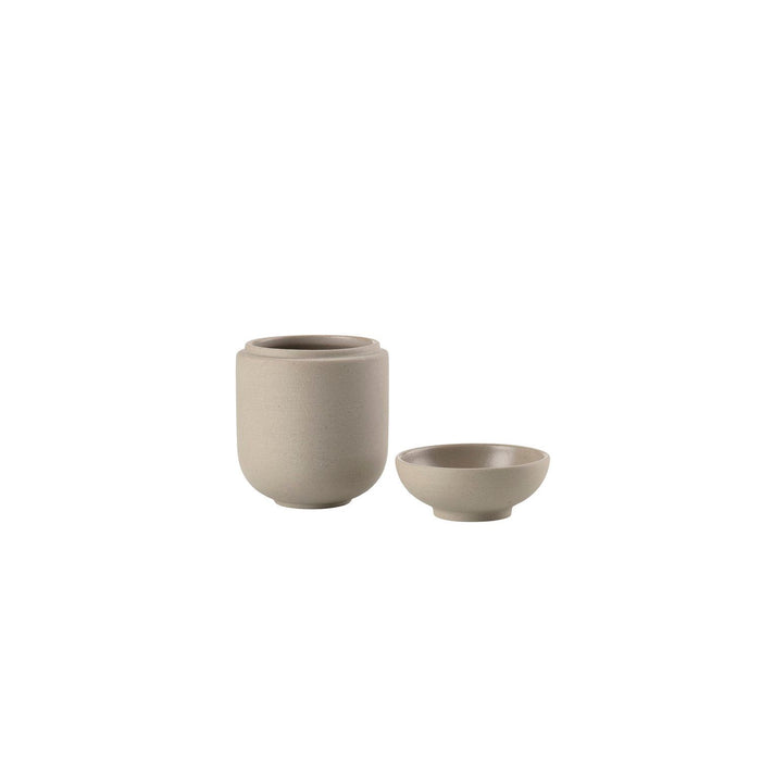 Zone Denmark Gefäß mit Deckel Sensu 6,5 x 9 cm Taupe