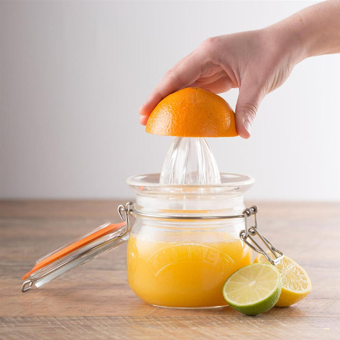 KILNER Orangenpresse aus Glas mit Glas, 500 ml