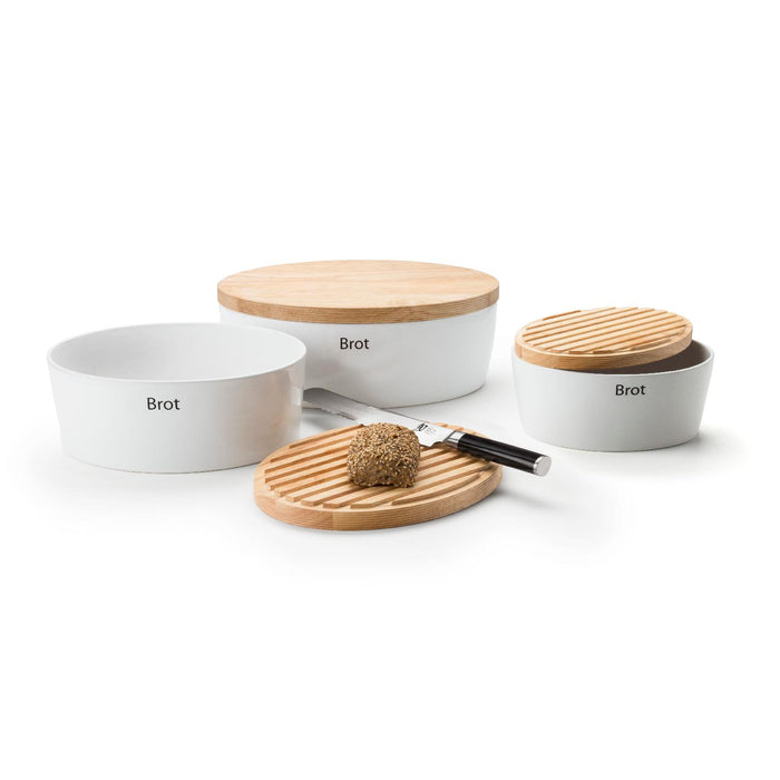 Continenta Brottopf Keramik oval, weiß 30x23x13,5cm