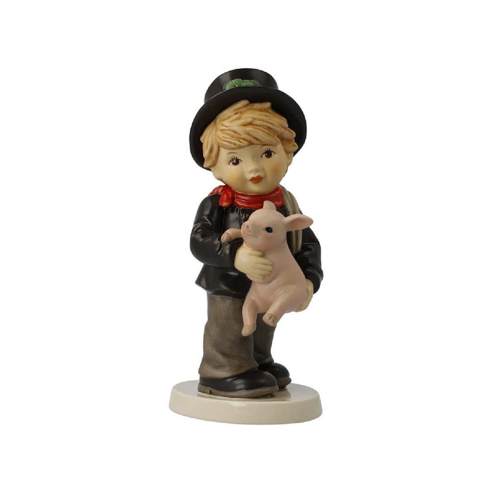 Goebel Glücksbringer Schornsteinfeger mit Glücksschwein - Figur