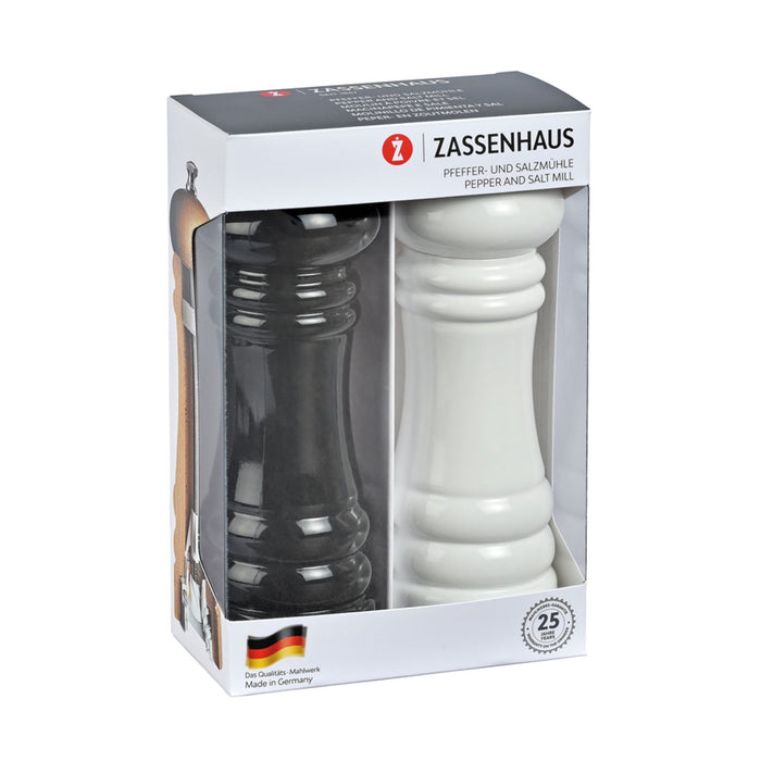 Zassenhaus Mühlen-Set BERLIN 18 cm schwarz/weiß