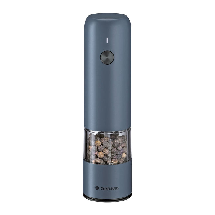 ZASSENHAUS Pfeffermühle KÖLN USB elektrisch 14 cm blau