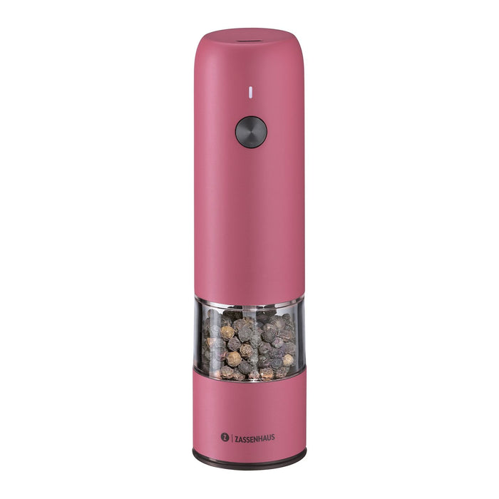 ZASSENHAUS Pfeffermühle KÖLN USB elektrisch 14 cm fuchsia