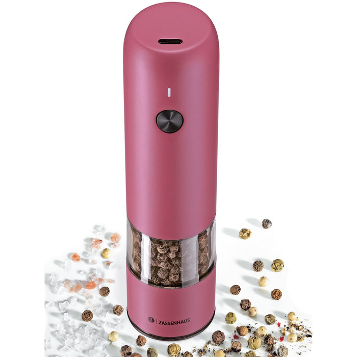 ZASSENHAUS Pfeffermühle KÖLN USB elektrisch 14 cm fuchsia