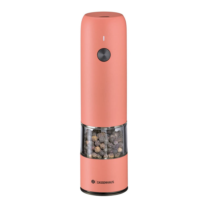 ZASSENHAUS Pfeffermühle KÖLN USB elektrisch 14 cm coral