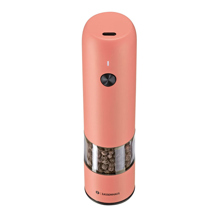 ZASSENHAUS Pfeffermühle KÖLN USB elektrisch 14 cm coral