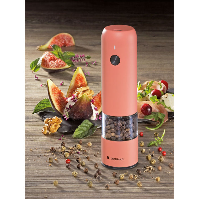 ZASSENHAUS Pfeffermühle KÖLN USB elektrisch 14 cm coral