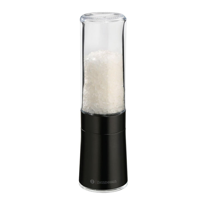 ZASSENHAUS Salzmühle DESSAU 17 cm Schwarz/Glas