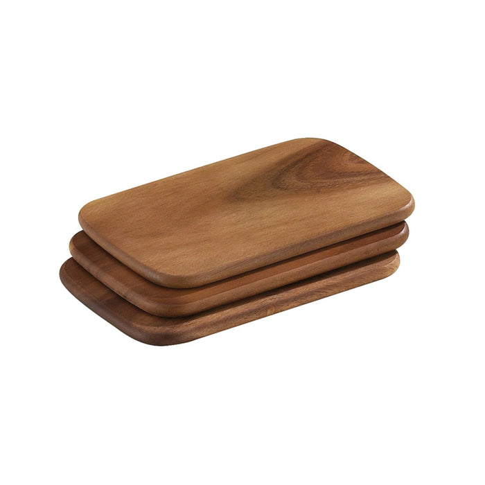 Zassenhaus Frühstücksbretter 3er-Set, Akazie 22 x 15 cm