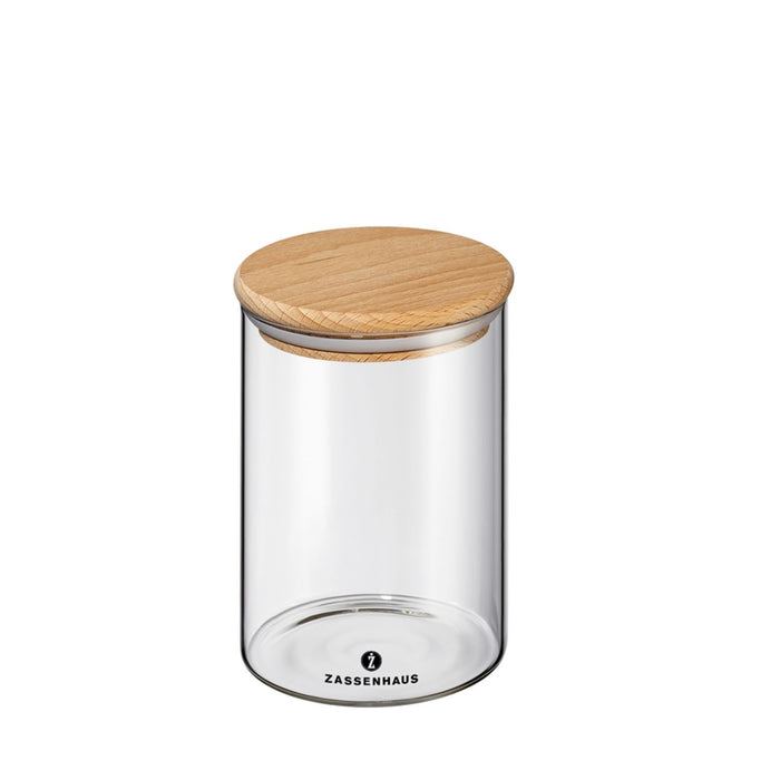 Zassenhaus Vorratsglas mit Holzdeckel 850 ml