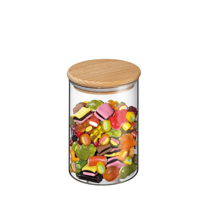 Zassenhaus Vorratsglas mit Holzdeckel 850 ml