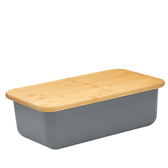 Zassenhaus Brotkasten LOFT eckig cool grey 40 x 23 cm