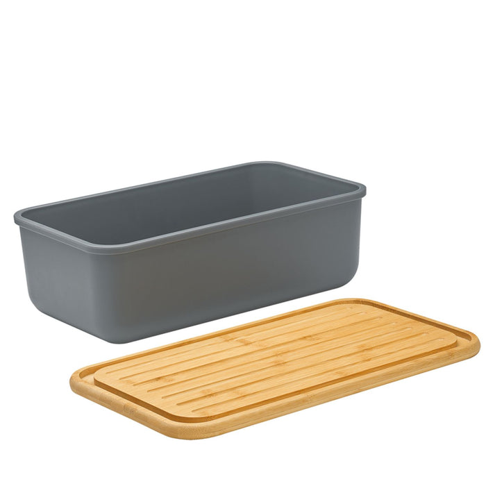 Zassenhaus Brotkasten LOFT eckig cool grey 40 x 23 cm