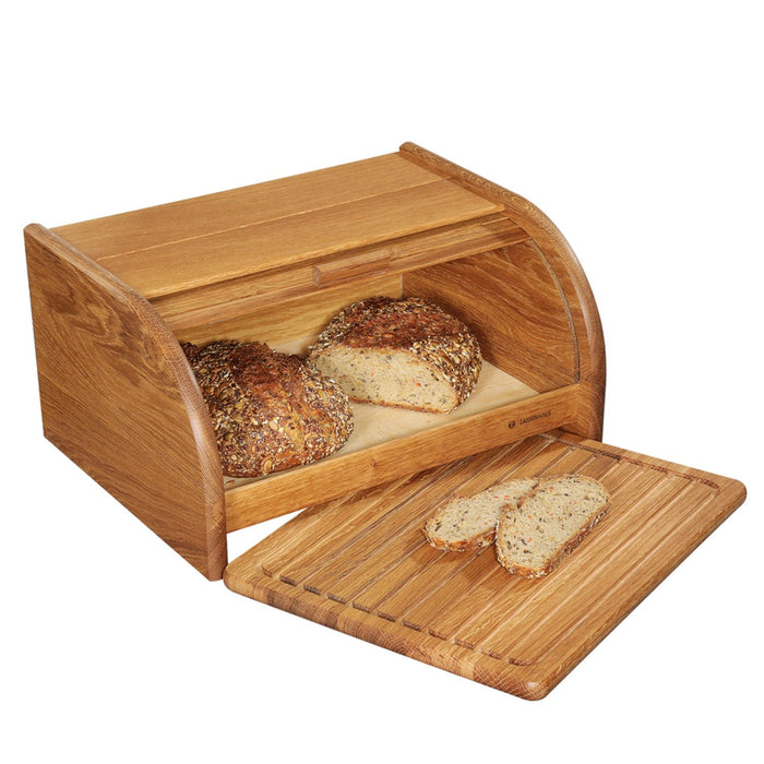 Zassenhaus Brotkasten COUNTRY mit Brett, Eiche 40 x 30 cm