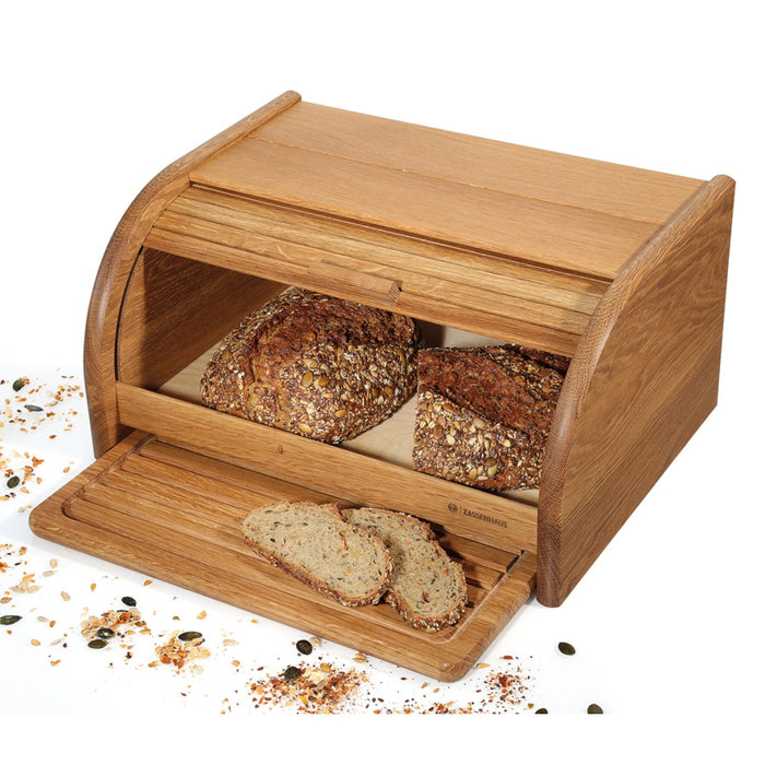 Zassenhaus Brotkasten COUNTRY mit Brett, Eiche 40 x 30 cm