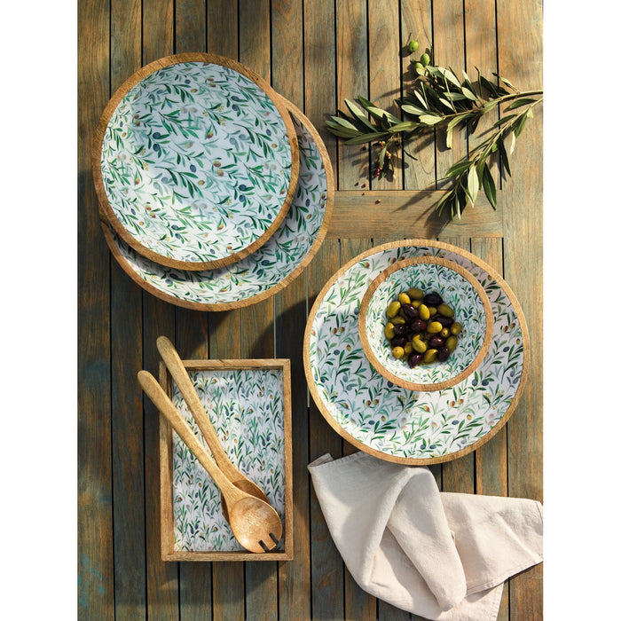 ZASSENHAUS Tablett OLIVE, Mango, 30,5 x 20 x 5,5 cm