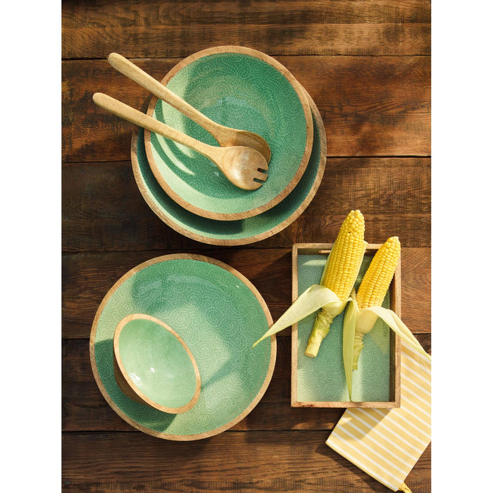 ZASSENHAUS Schüssel BRUSH GREEN, Mango, Ø 30 cm x 11,5 cm