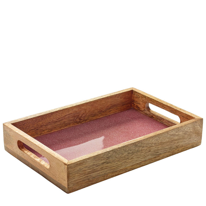 ZASSENHAUS Tablett MINERAL ROSE, Mango, 30,5 x 20 x 5,5 cm