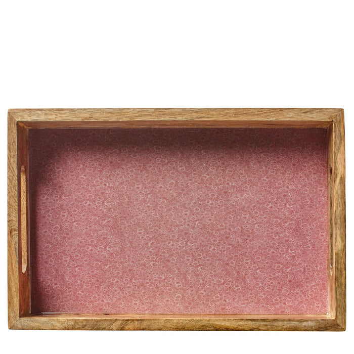 ZASSENHAUS Tablett MINERAL ROSE, Mango, 30,5 x 20 x 5,5 cm
