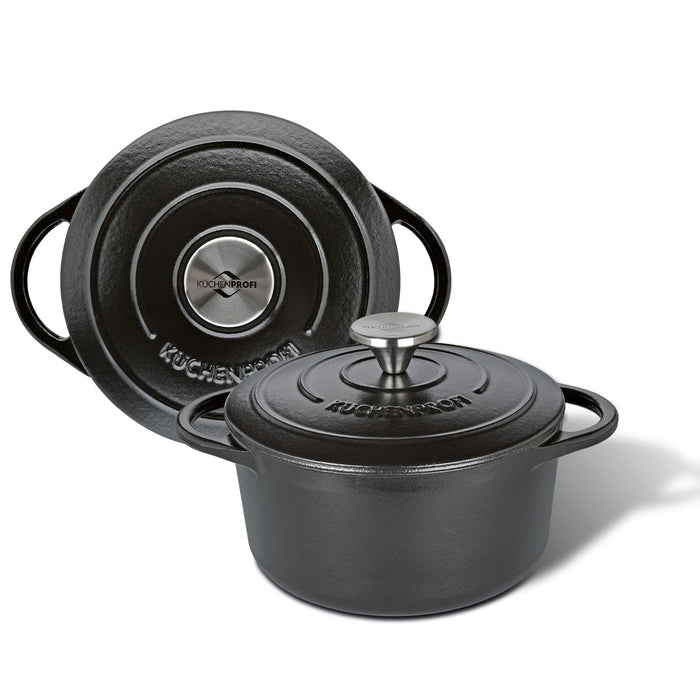 Küchenprofi Bratentopf rund, 22 cm classic black