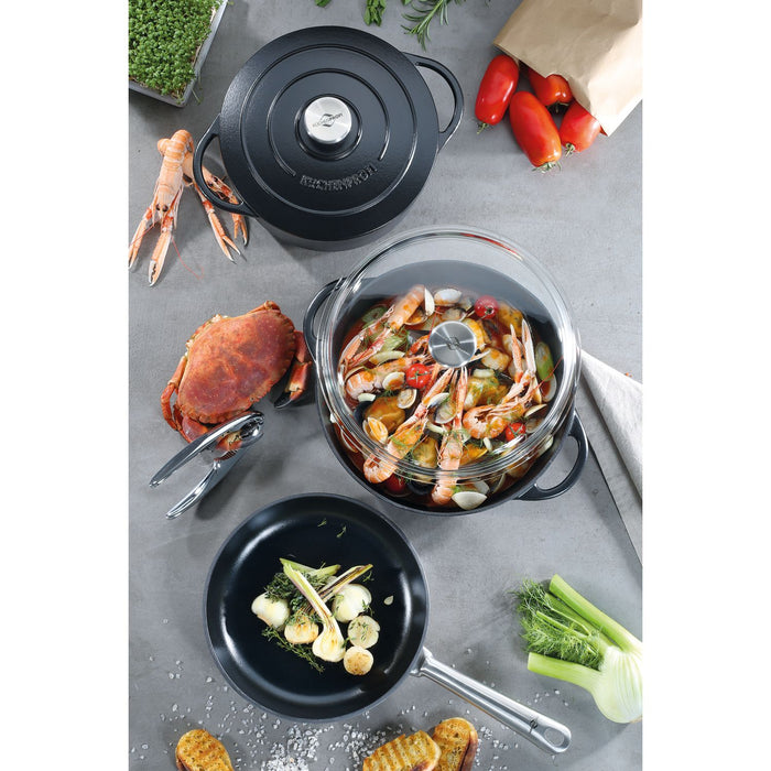 Küchenprofi Bratentopf oval, 33 cm classic black