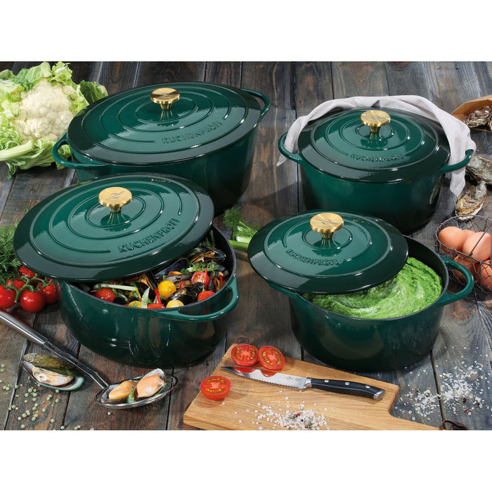 Küchenprofi Bratentopf oval, 33 cm racing green
