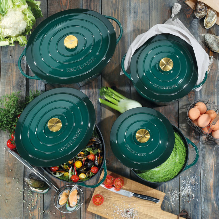 Küchenprofi Bratentopf oval, 33 cm racing green