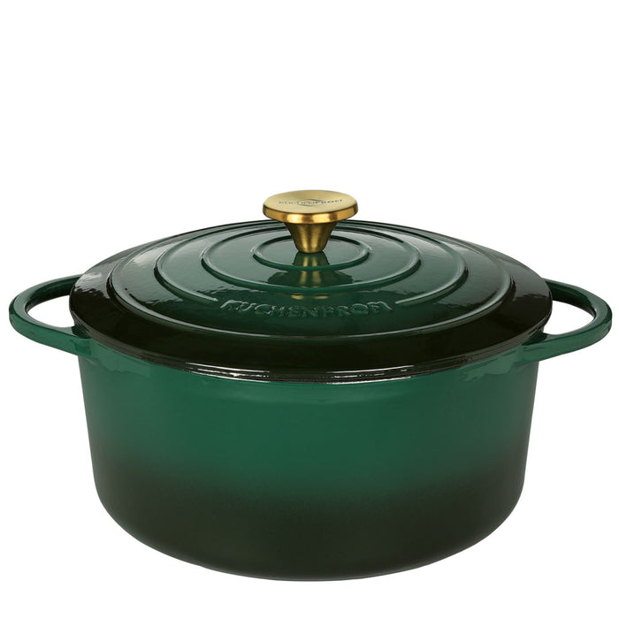 Küchenprofi Bratentopf rund, 26 cm racing green