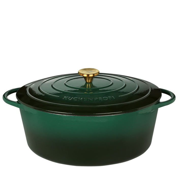 Küchenprofi Bratentopf oval, 35 cm racing green
