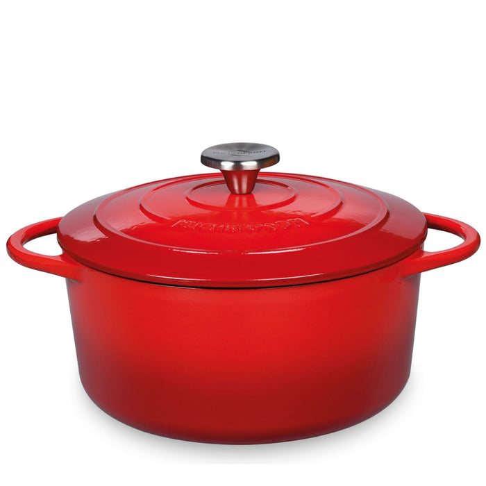 Küchenprofi Bratentopf rund, 24 cm classic red