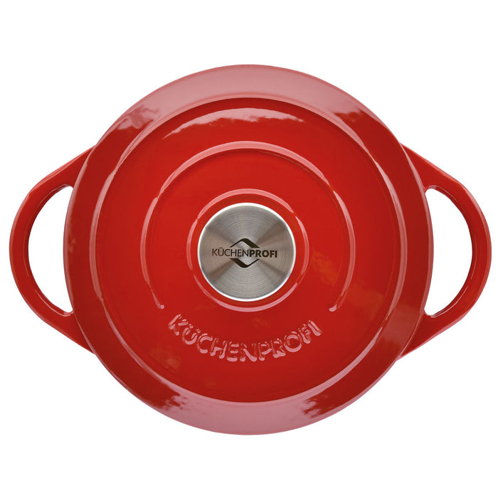 Küchenprofi Bratentopf rund, 24 cm classic red