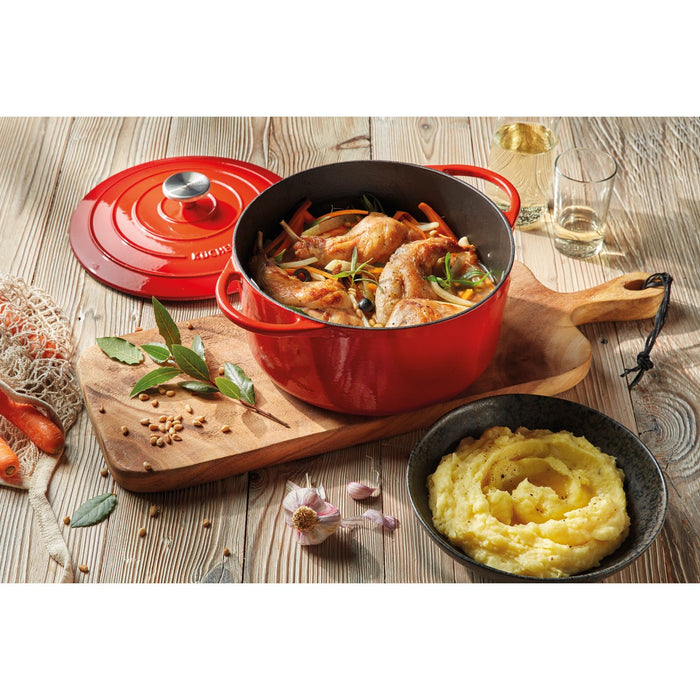 Küchenprofi Bratentopf rund, 24 cm classic red