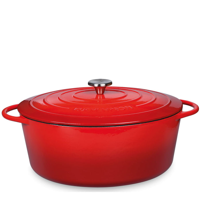 Küchenprofi Bratentopf oval, 35 cm classic red