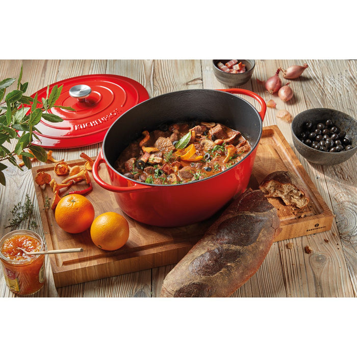 Küchenprofi Bratentopf oval, 40 cm classic red