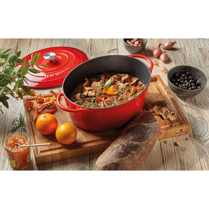 Küchenprofi Bratentopf oval, 35 cm classic red