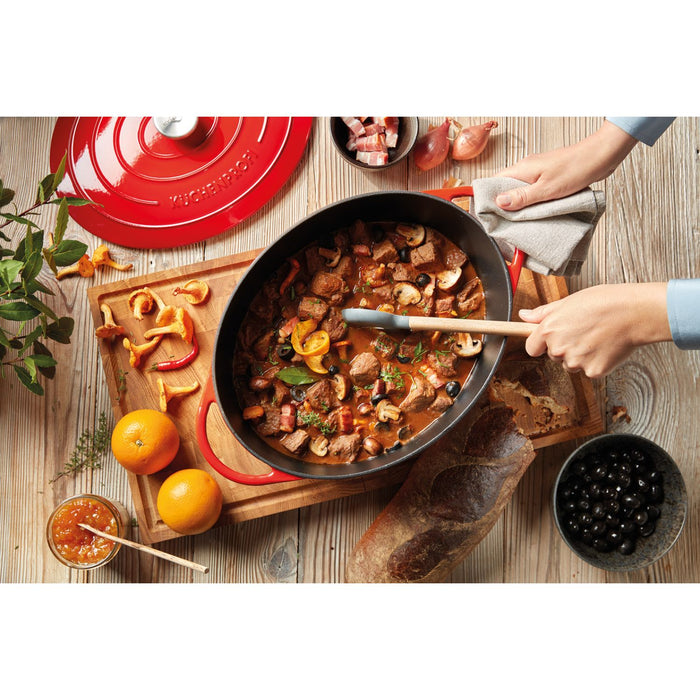 Küchenprofi Bratentopf oval, 35 cm classic red