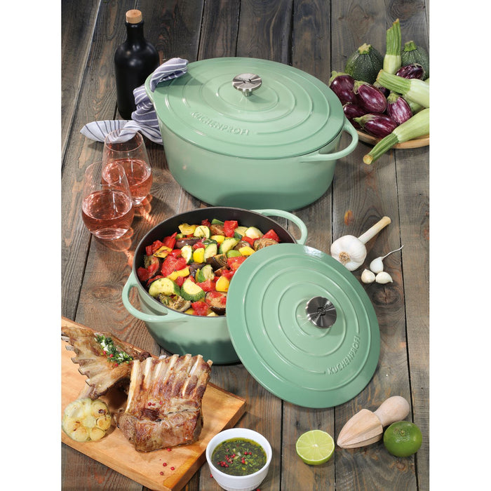 Küchenprofi Bratentopf oval, 35 cm jade