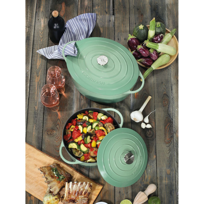 Küchenprofi Bratentopf oval, 35 cm jade