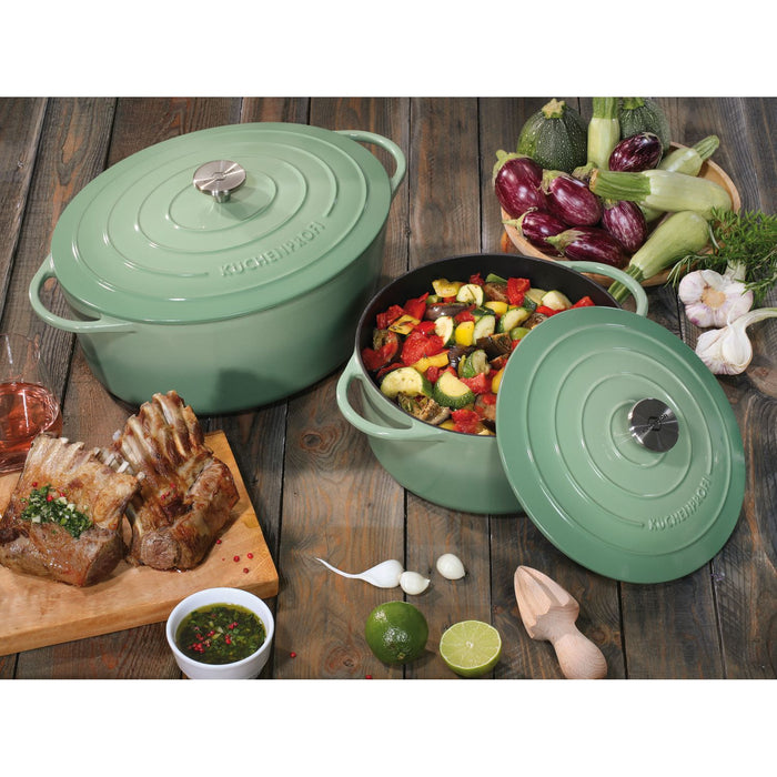 Küchenprofi Bratentopf oval, 35 cm jade