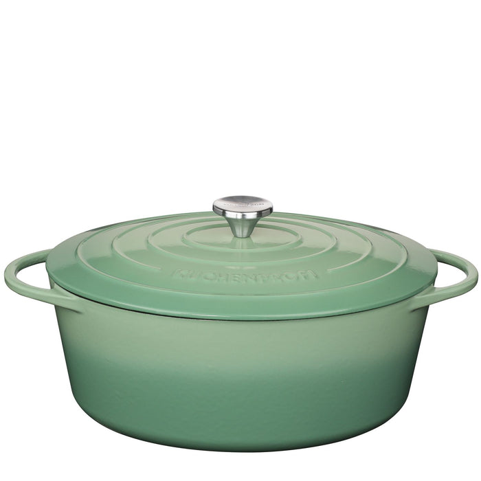 Küchenprofi Bratentopf oval, 33 cm jade