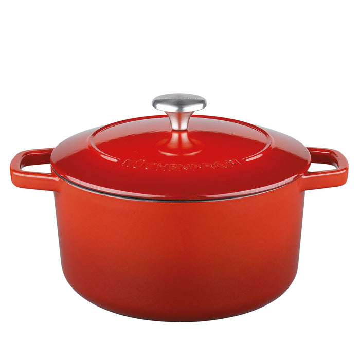 Küchenprofi Bratentopf BRETAGNE rund, 24 cm rot