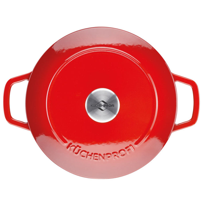 Küchenprofi Bratentopf BRETAGNE rund, 24 cm rot