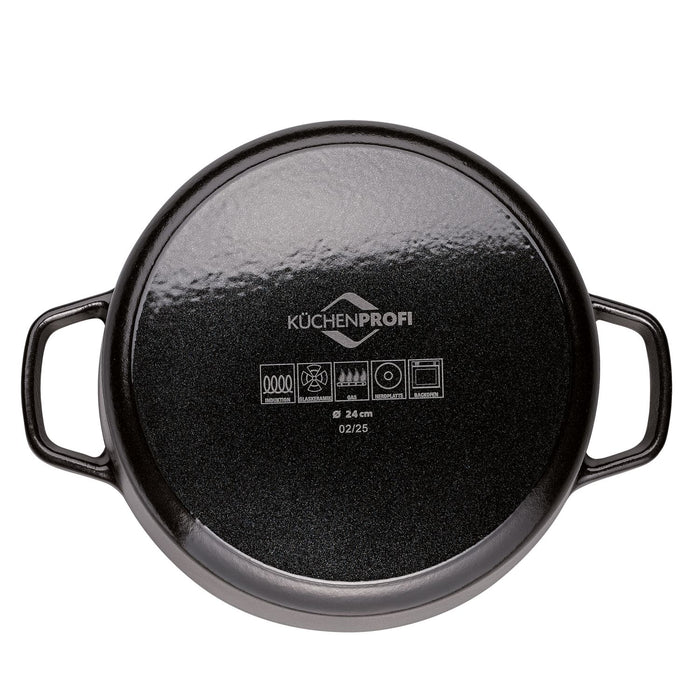 Küchenprofi Bratentopf BRETAGNE rund, 24 cm schwarz