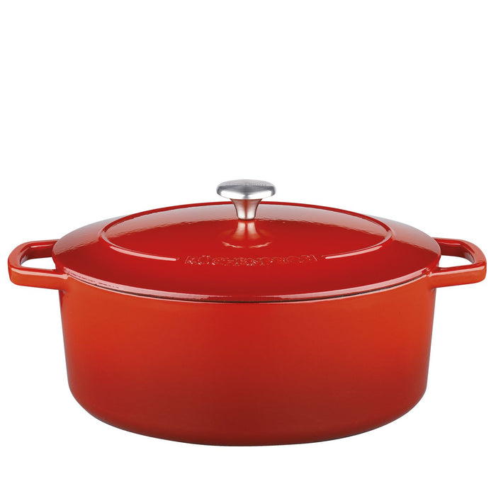 Küchenprofi Bratentopf BRETAGNE oval, 33 cm rot