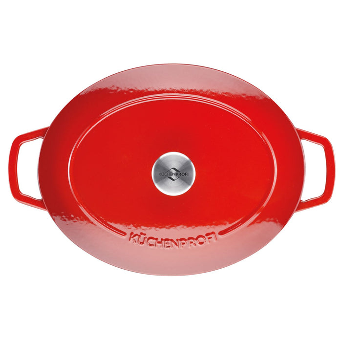 Küchenprofi Bratentopf BRETAGNE oval, 33 cm rot