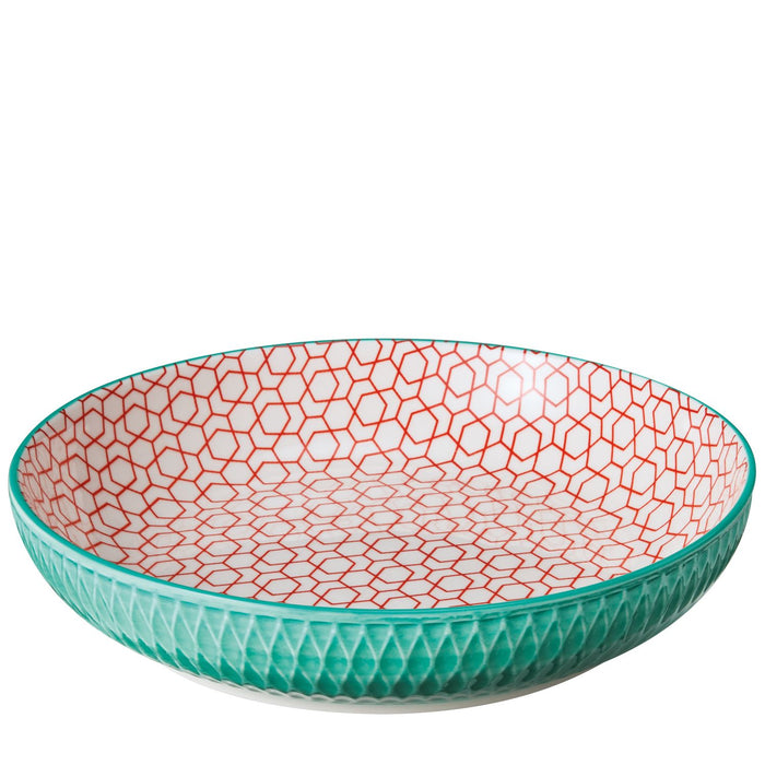 CILIO Schale AMICI Rauten türkis 21 cm