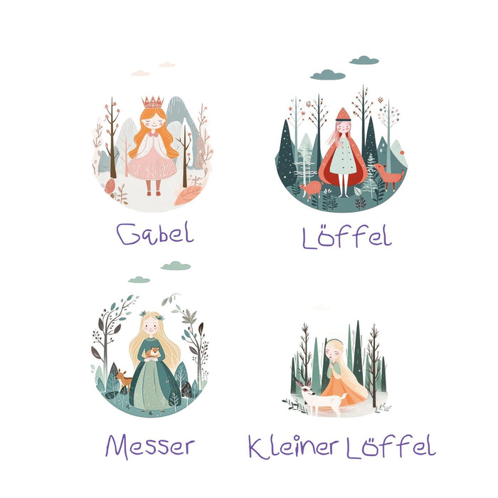 Cilio Kinderbesteck PRINCESS 4-tlg.