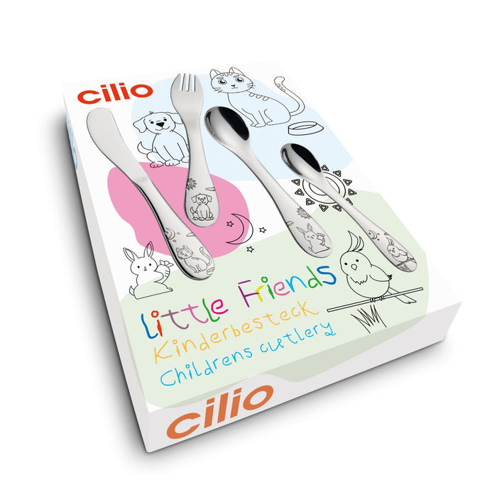 Cilio Kinderbesteck LITTLE FRIENDS 4-tlg.